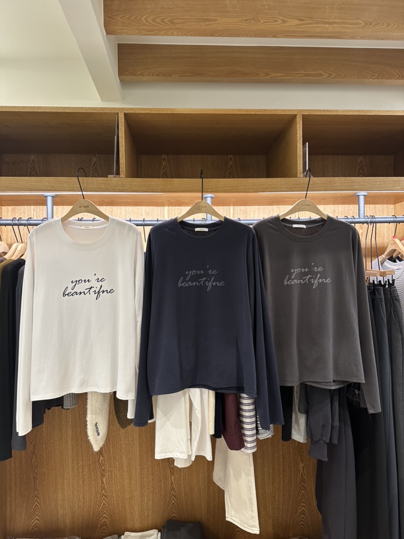 HI YANN東大門㊣代購女裝新品推薦真品熱賣時尚休閑長袖T恤HI YANN長袖T恤