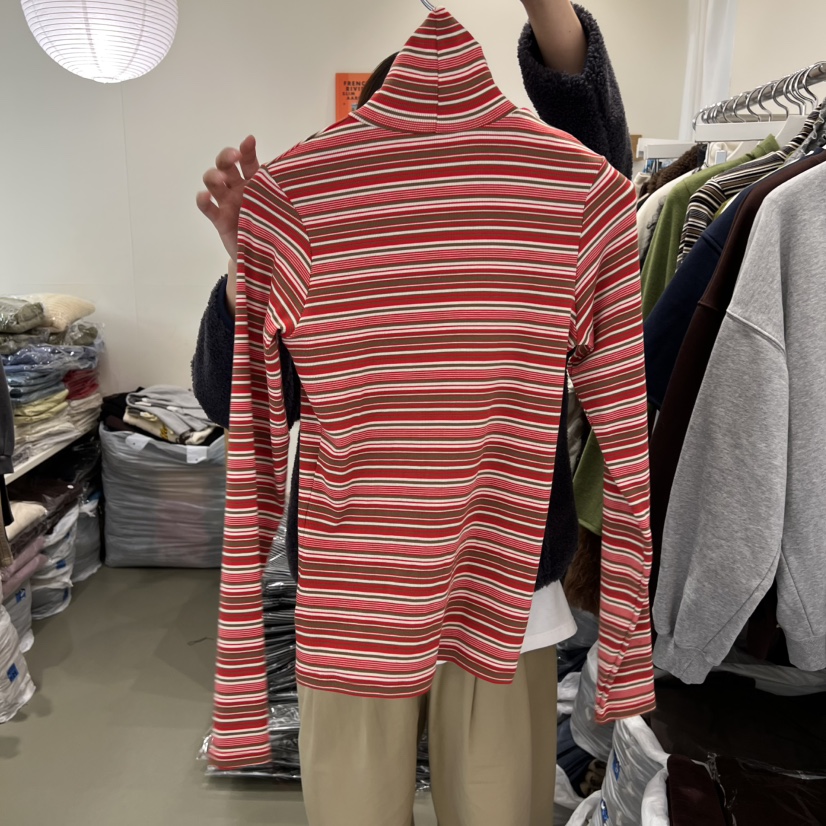 ARE韓國代購㊣女士新款真品職業休閑25秋冬人氣長袖T恤高領ARE YOU/ARE長袖T恤