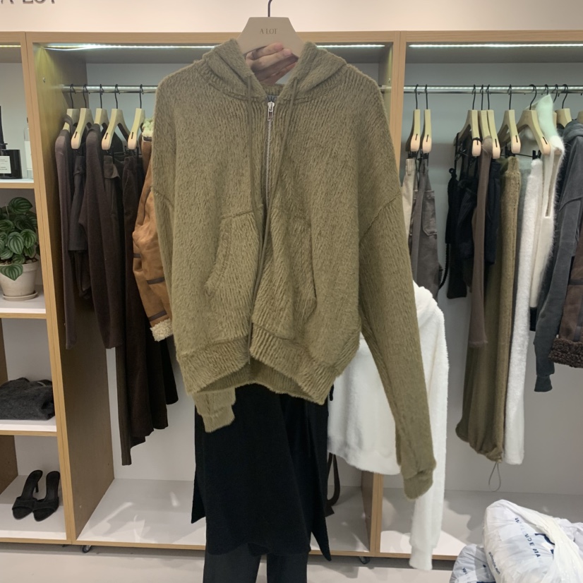 ALOT東大門㊣直郵女裝新品推薦時尚人氣休閑25秋冬衛衣兜帽A LOT衛衣圖色2