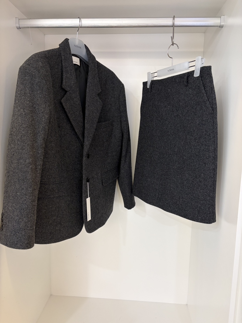 NORMAL東大門㊣實拍女裝新款25秋冬休閑時尚半身裙中短裙羊毛NORMAL半身裙/中短裙