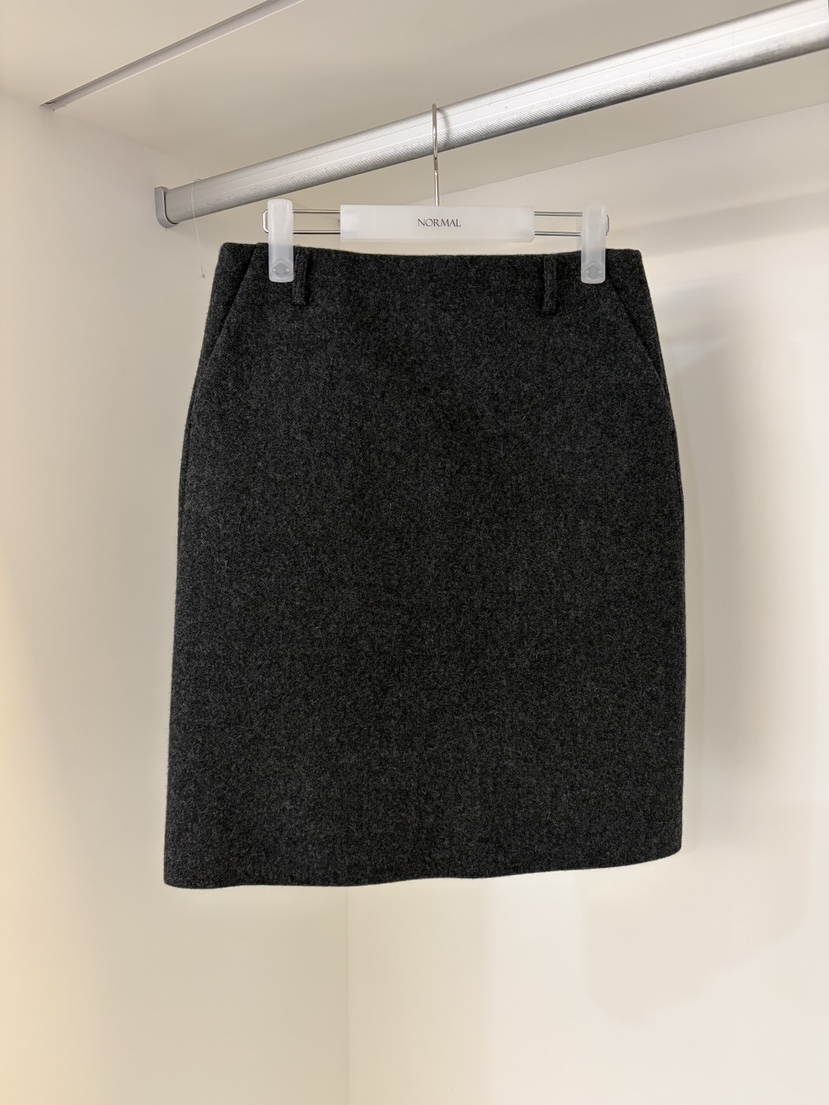 NORMAL東大門㊣實拍女裝新款25秋冬休閑時尚半身裙中短裙羊毛NORMAL半身裙/中短裙