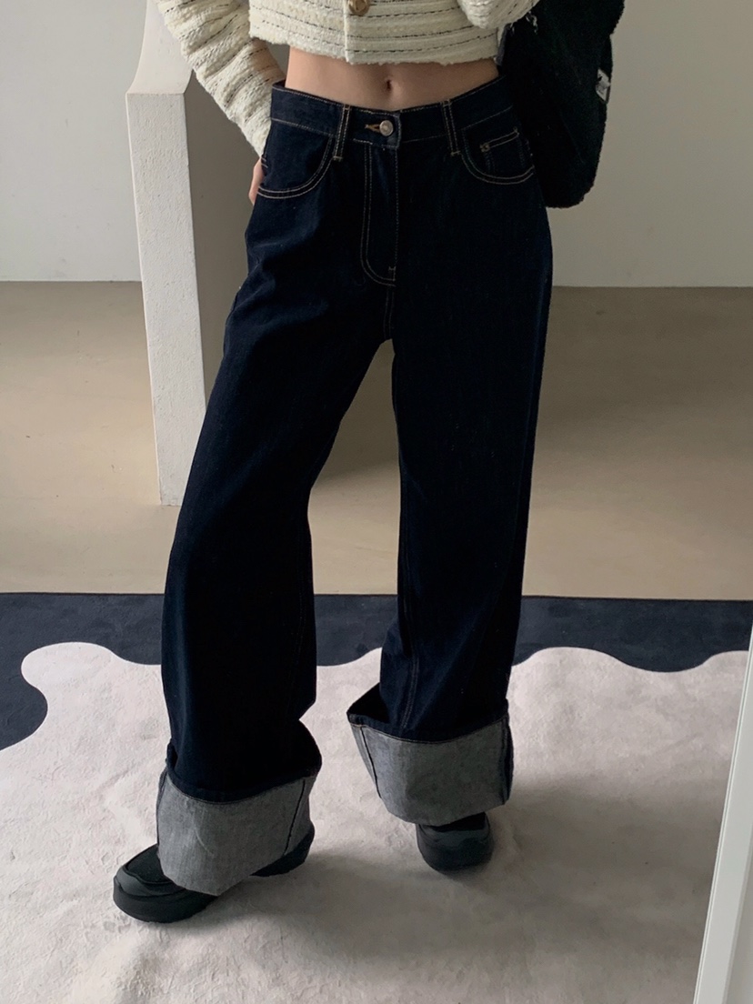 VERANDA東大門㊣直郵女士新款人氣真品25秋冬推薦牛仔褲不褪色VERANDA牛仔褲