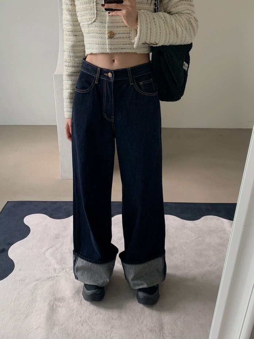 VERANDA東大門㊣直郵女士新款人氣真品25秋冬推薦牛仔褲不褪色VERANDA牛仔褲