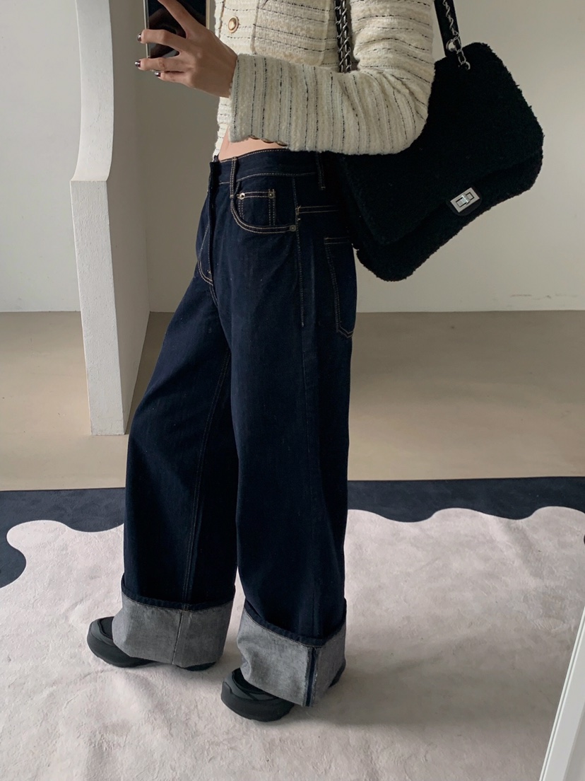 VERANDA東大門㊣直郵女士新款人氣真品25秋冬推薦牛仔褲不褪色VERANDA牛仔褲