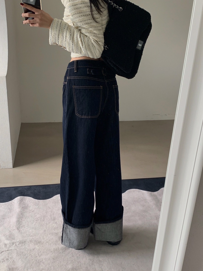 VERANDA東大門㊣直郵女士新款人氣真品25秋冬推薦牛仔褲不褪色VERANDA牛仔褲