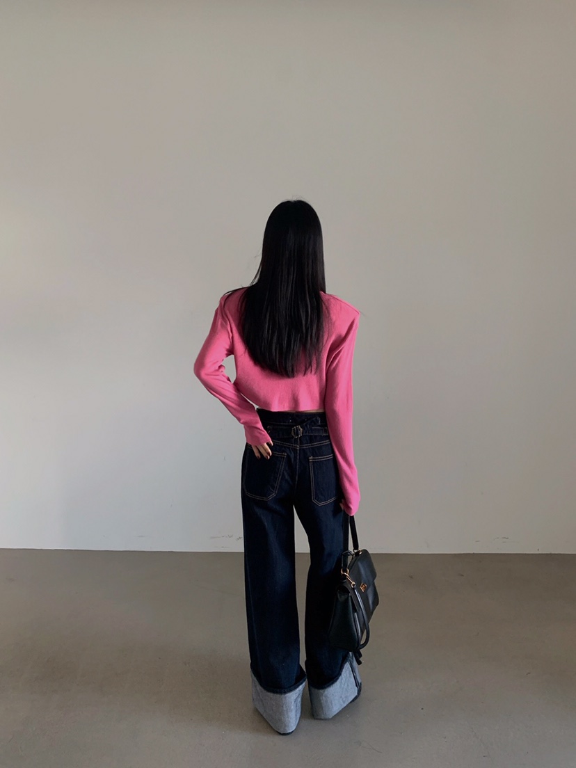 VERANDA東大門㊣直郵女士新款人氣真品25秋冬推薦牛仔褲不褪色VERANDA牛仔褲