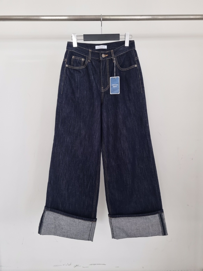 VERANDA東大門㊣直郵女士新款人氣真品25秋冬推薦牛仔褲不褪色VERANDA牛仔褲