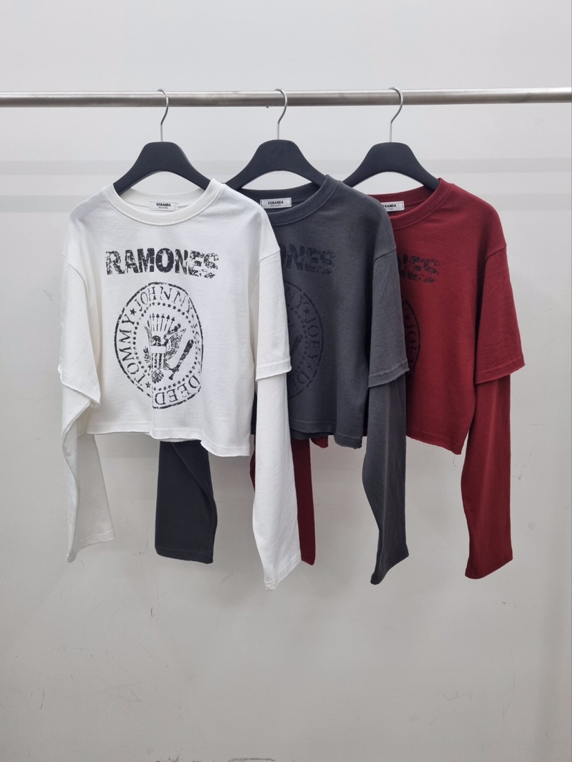 VERANDA東大門㊣代購女裝新款真品休閑25秋冬職業人氣長袖T恤VERANDA長袖T恤