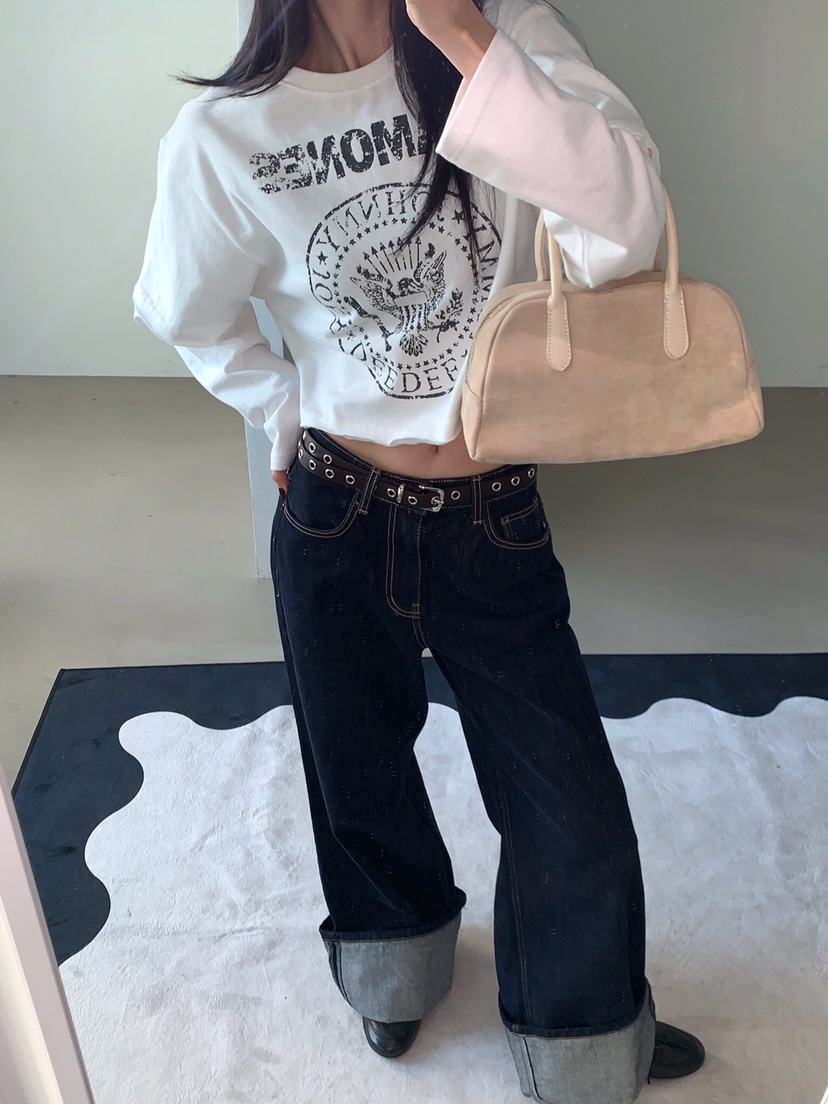 VERANDA東大門㊣代購女裝新款真品休閑25秋冬職業人氣長袖T恤VERANDA長袖T恤