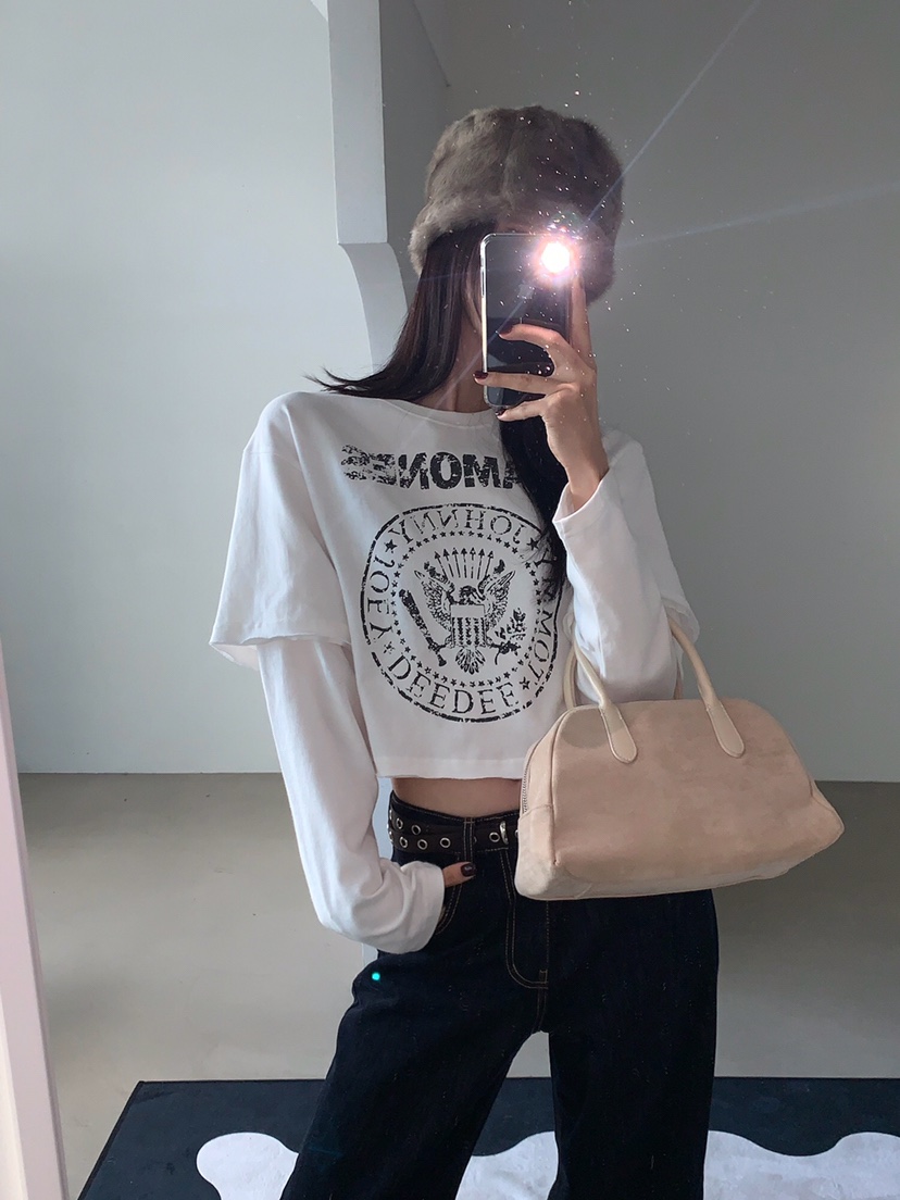 VERANDA東大門㊣代購女裝新款真品休閑25秋冬職業人氣長袖T恤VERANDA長袖T恤