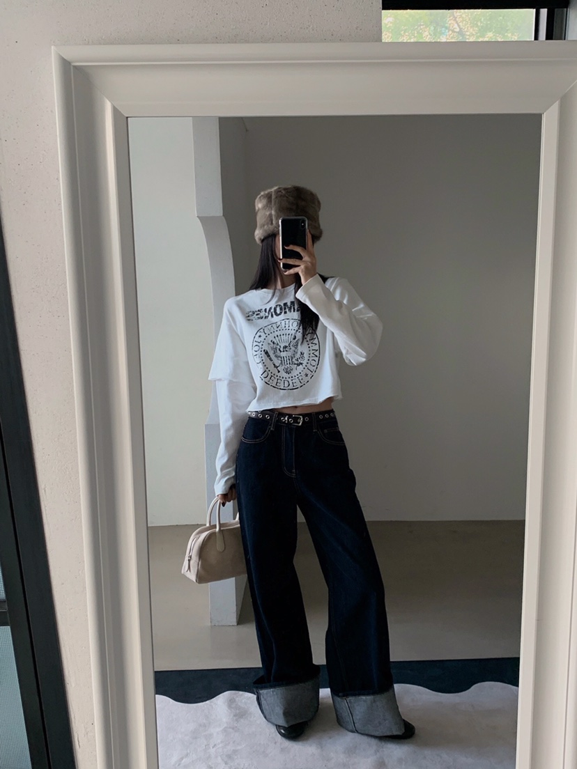 VERANDA東大門㊣代購女裝新款真品休閑25秋冬職業人氣長袖T恤VERANDA長袖T恤