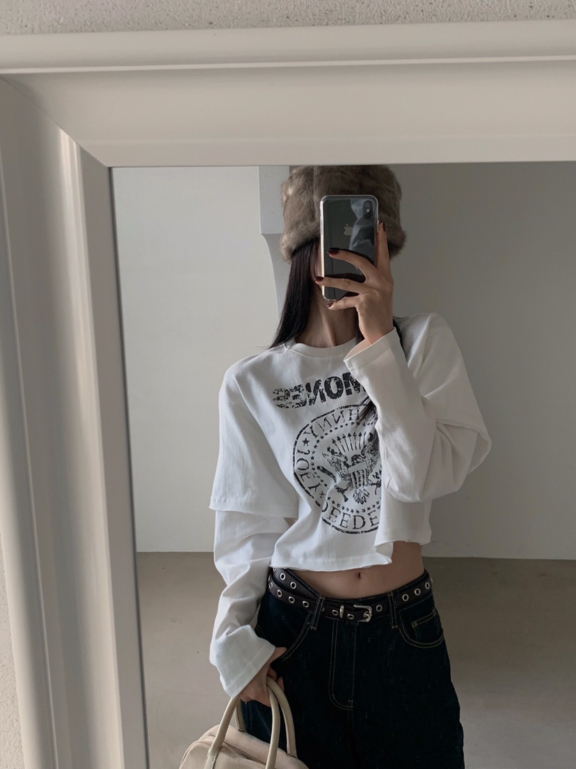 VERANDA東大門㊣代購女裝新款真品休閑25秋冬職業人氣長袖T恤VERANDA長袖T恤