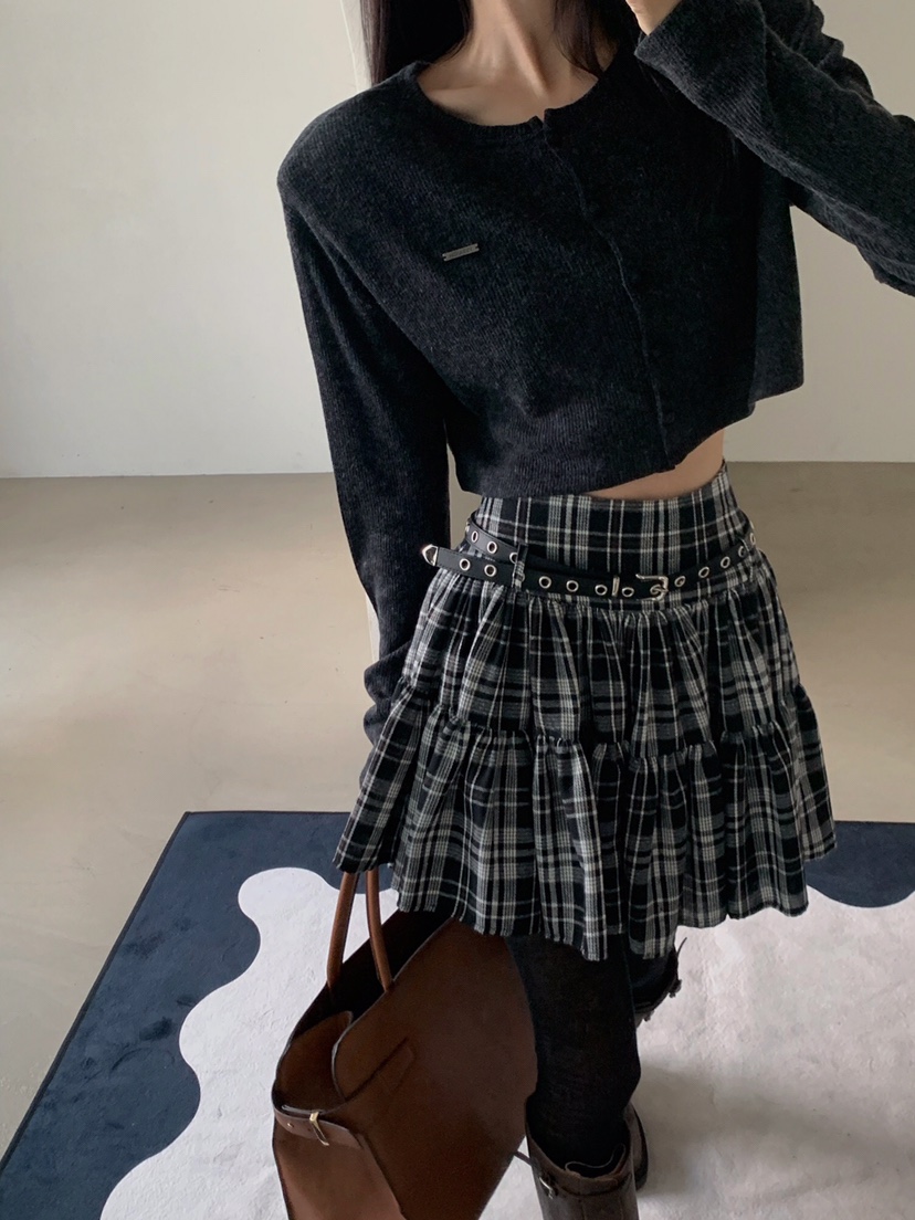 VERANDA東大門㊣直郵女士新款真品推薦25秋冬人氣短裙不含腰帶VERANDA短裙