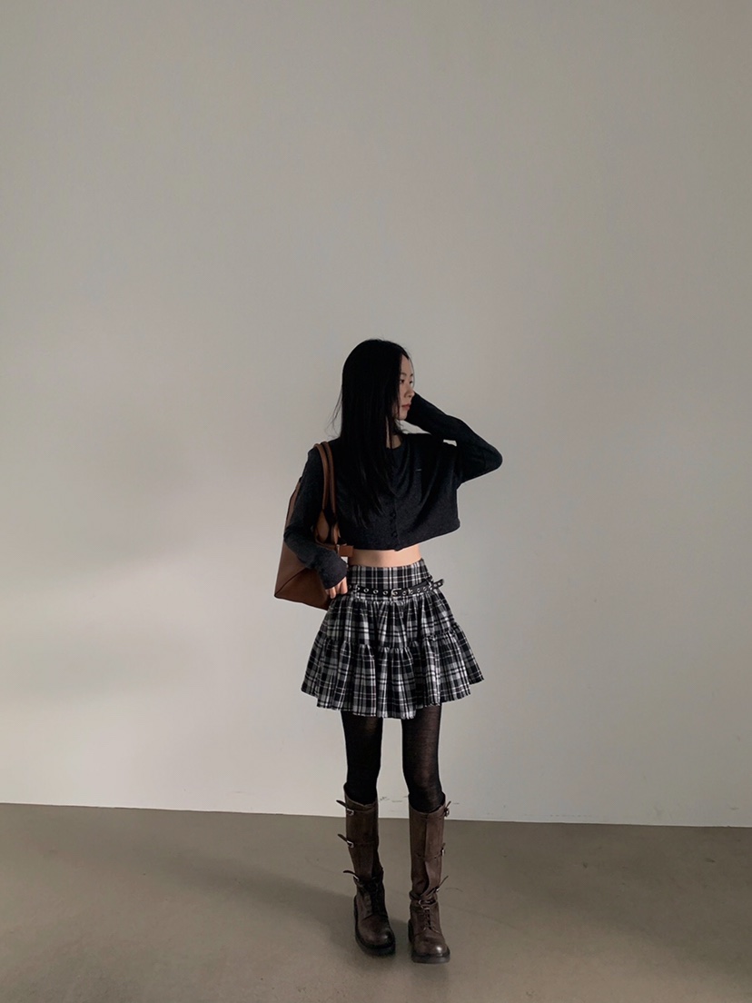 VERANDA東大門㊣直郵女士新款真品推薦25秋冬人氣短裙不含腰帶VERANDA短裙