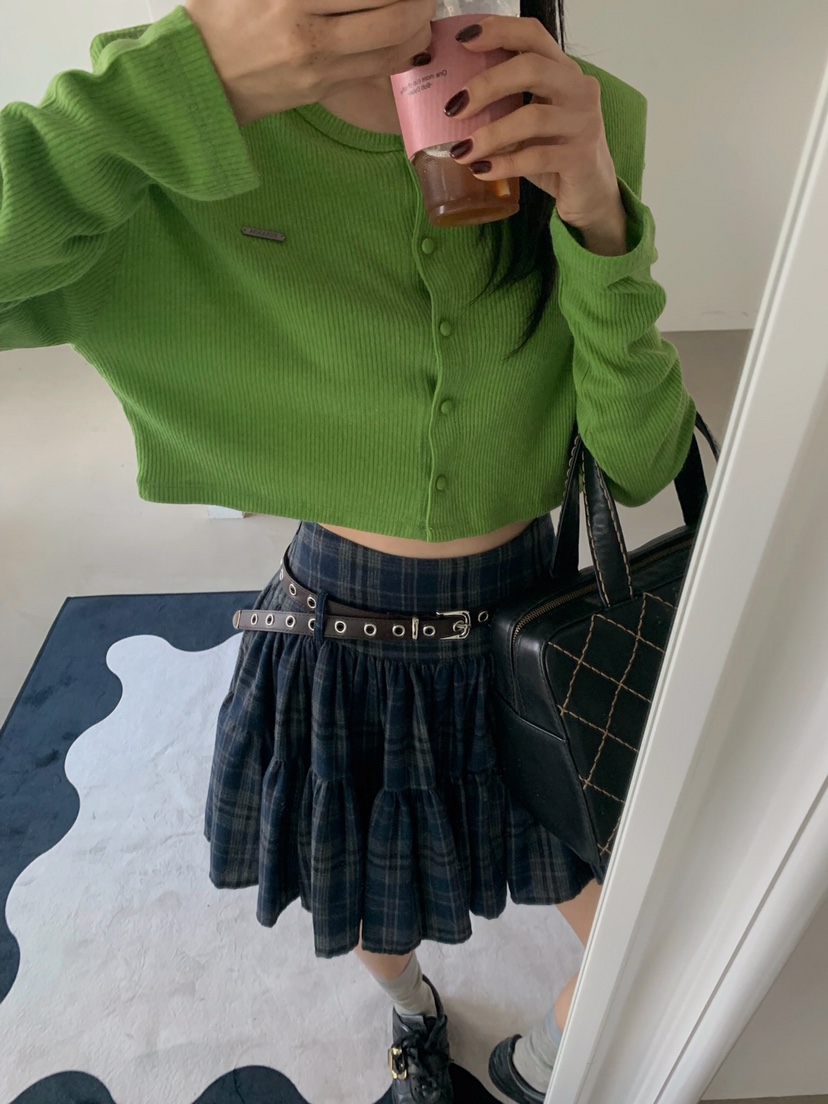 VERANDA東大門㊣直郵女士新款真品推薦25秋冬人氣短裙不含腰帶VERANDA短裙