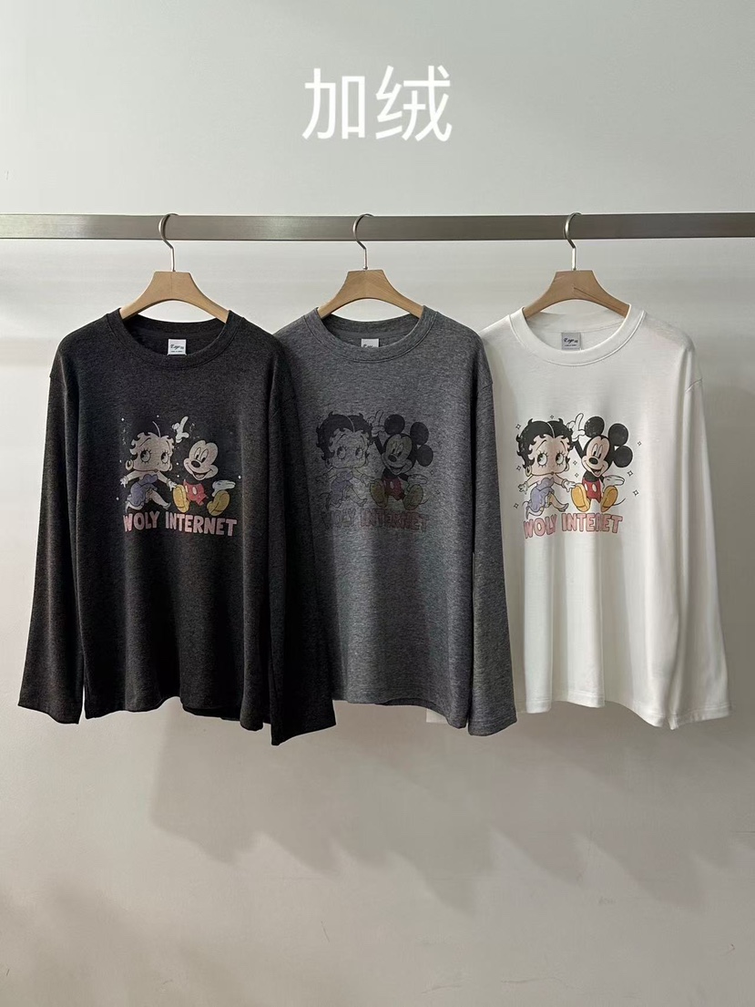 PEPPER-L韓國代購㊣女裝新品休閑人氣真品時尚長袖T恤加絨PEPPER長袖T恤