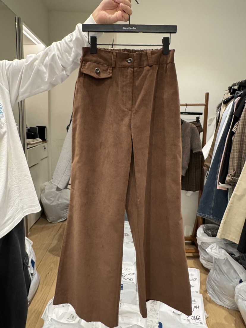 BIEN GARDER東大門㊣代購女士新款休閑人氣25秋冬休閑褲燈芯絨BIEN GARDER休閑褲