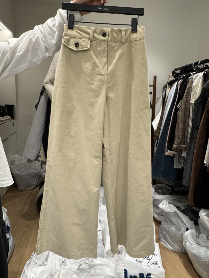 BIEN GARDER東大門㊣代購女士新款休閑人氣25秋冬休閑褲燈芯絨BIEN GARDER休閑褲圖色3