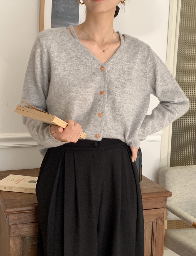 RE:FRESH-L東大門㊣直郵女裝新品休閑25秋冬職業推薦針織衫RE:FRESH針織衫