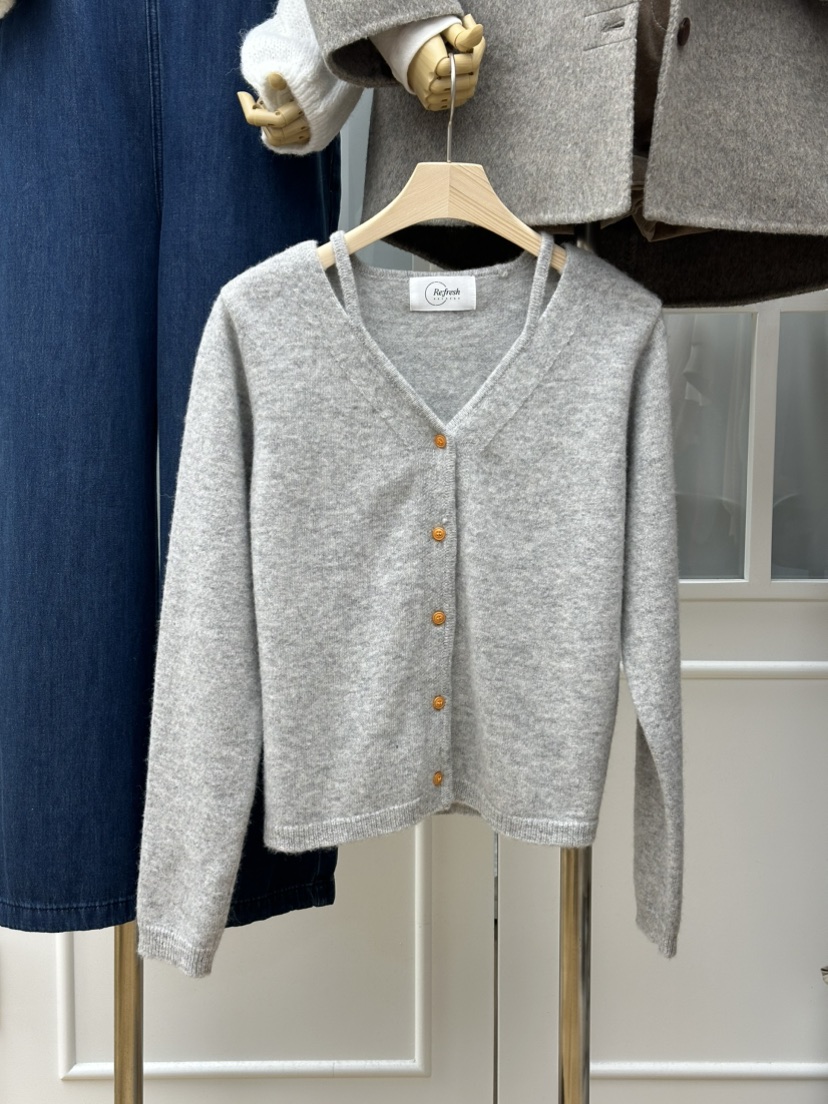 RE:FRESH-L東大門㊣直郵女裝新品休閑25秋冬職業推薦針織衫RE:FRESH針織衫圖色2