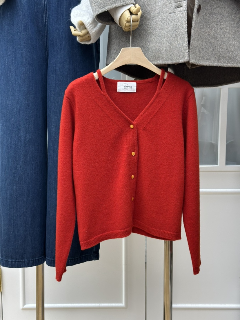 RE:FRESH-L東大門㊣直郵女裝新品休閑25秋冬職業推薦針織衫RE:FRESH針織衫圖色3
