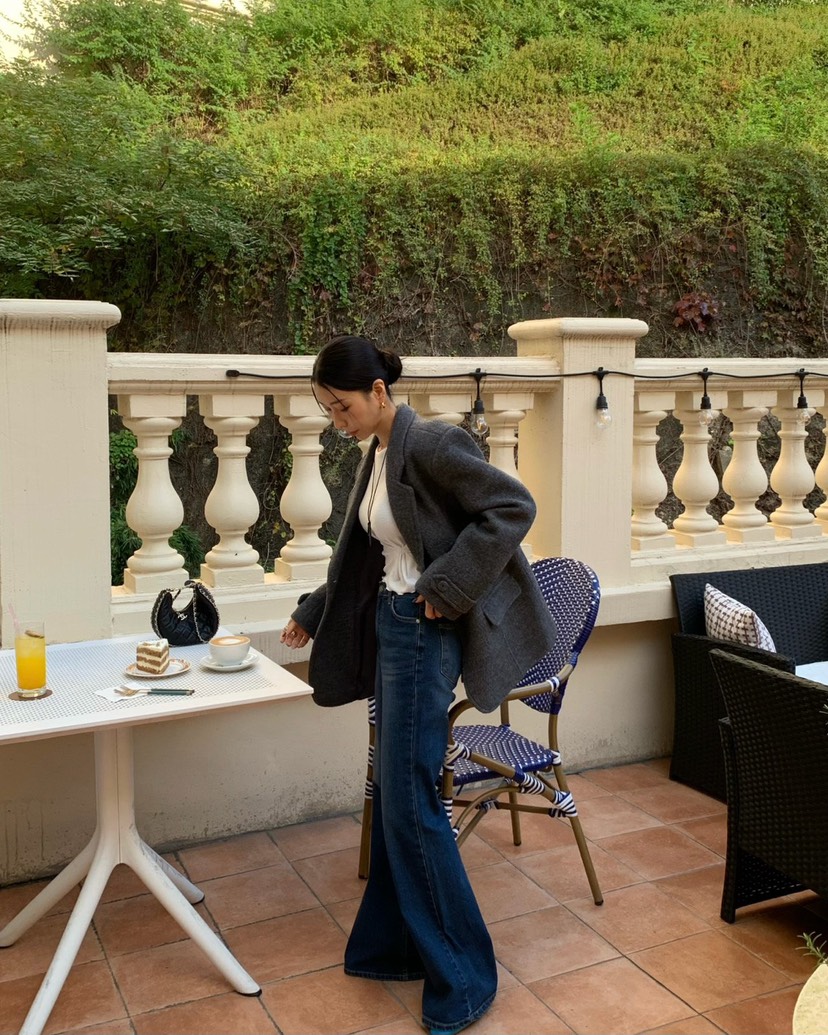 REVE CITE-L韓國代購㊣女裝新品熱賣職業人氣推薦真品牛仔褲REVE CITE牛仔褲