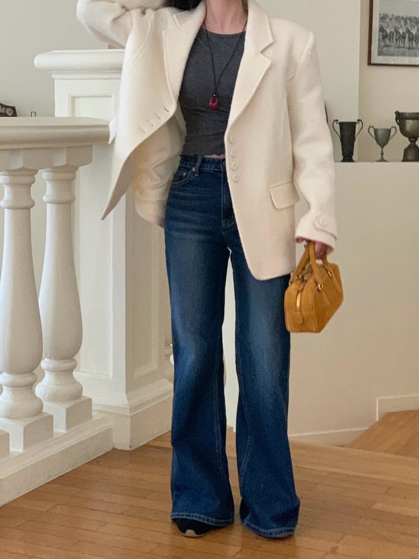 REVE CITE-L韓國代購㊣女裝新品熱賣職業人氣推薦真品牛仔褲REVE CITE牛仔褲