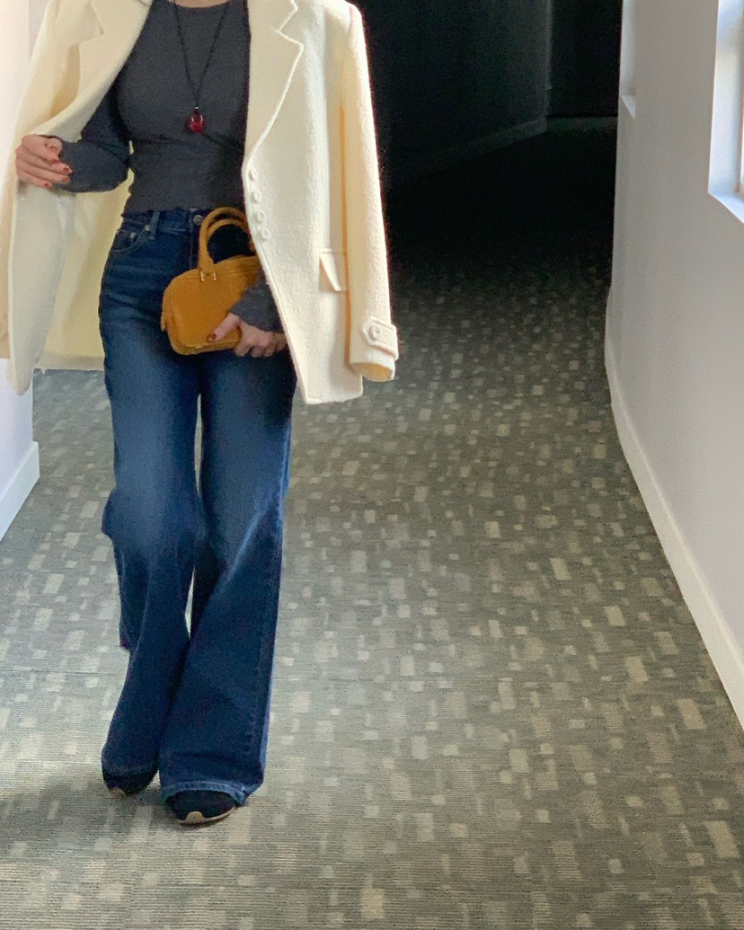 REVE CITE-L韓國代購㊣女裝新品熱賣職業人氣推薦真品牛仔褲REVE CITE牛仔褲