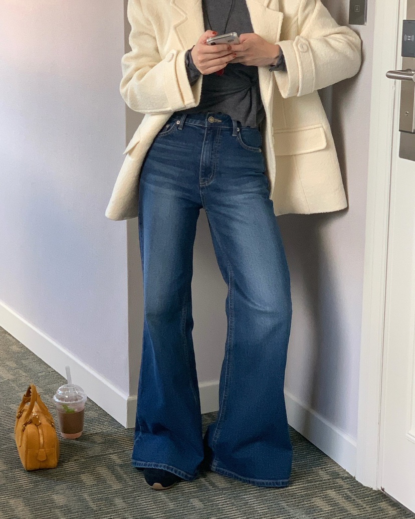 REVE CITE-L韓國代購㊣女裝新品熱賣職業人氣推薦真品牛仔褲REVE CITE牛仔褲