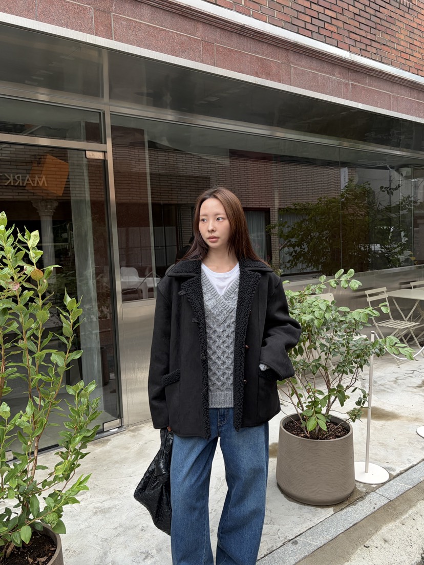 THE ABLE韓國直郵㊣女士新品推薦時尚25秋冬真品人氣短款大衣THE ABLE/TA短款大衣