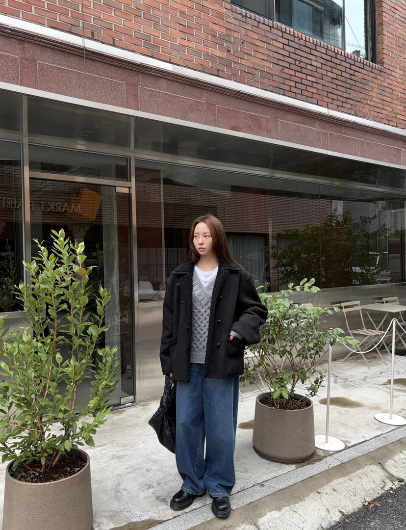 THE ABLE韓國直郵㊣女士新品推薦時尚25秋冬真品人氣短款大衣THE ABLE/TA短款大衣