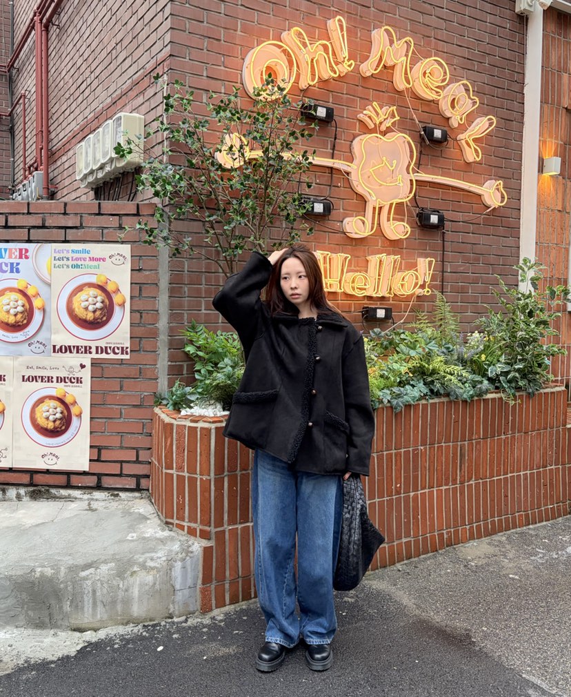 THE ABLE韓國直郵㊣女士新品推薦時尚25秋冬真品人氣短款大衣THE ABLE/TA短款大衣