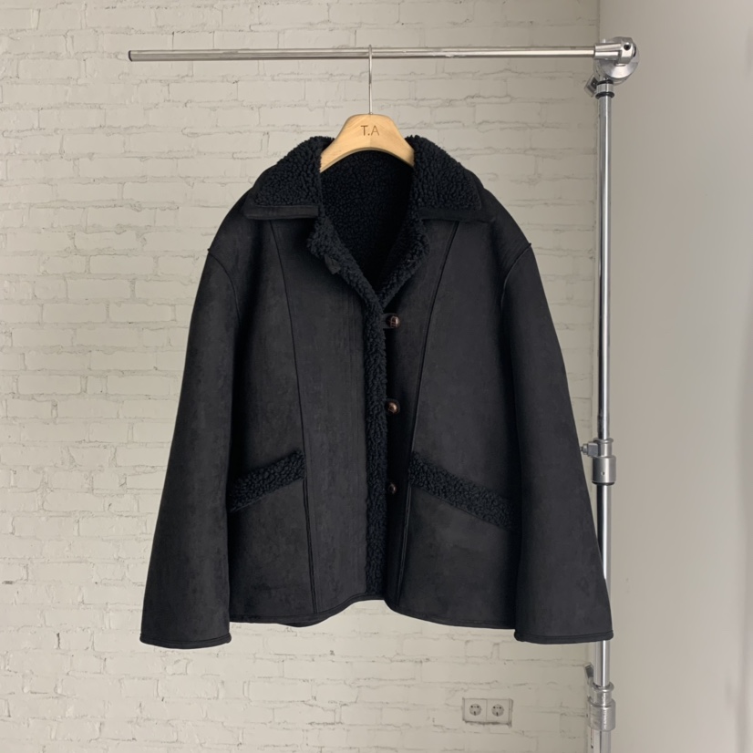 THE ABLE韓國直郵㊣女士新品推薦時尚25秋冬真品人氣短款大衣THE ABLE/TA短款大衣圖色2