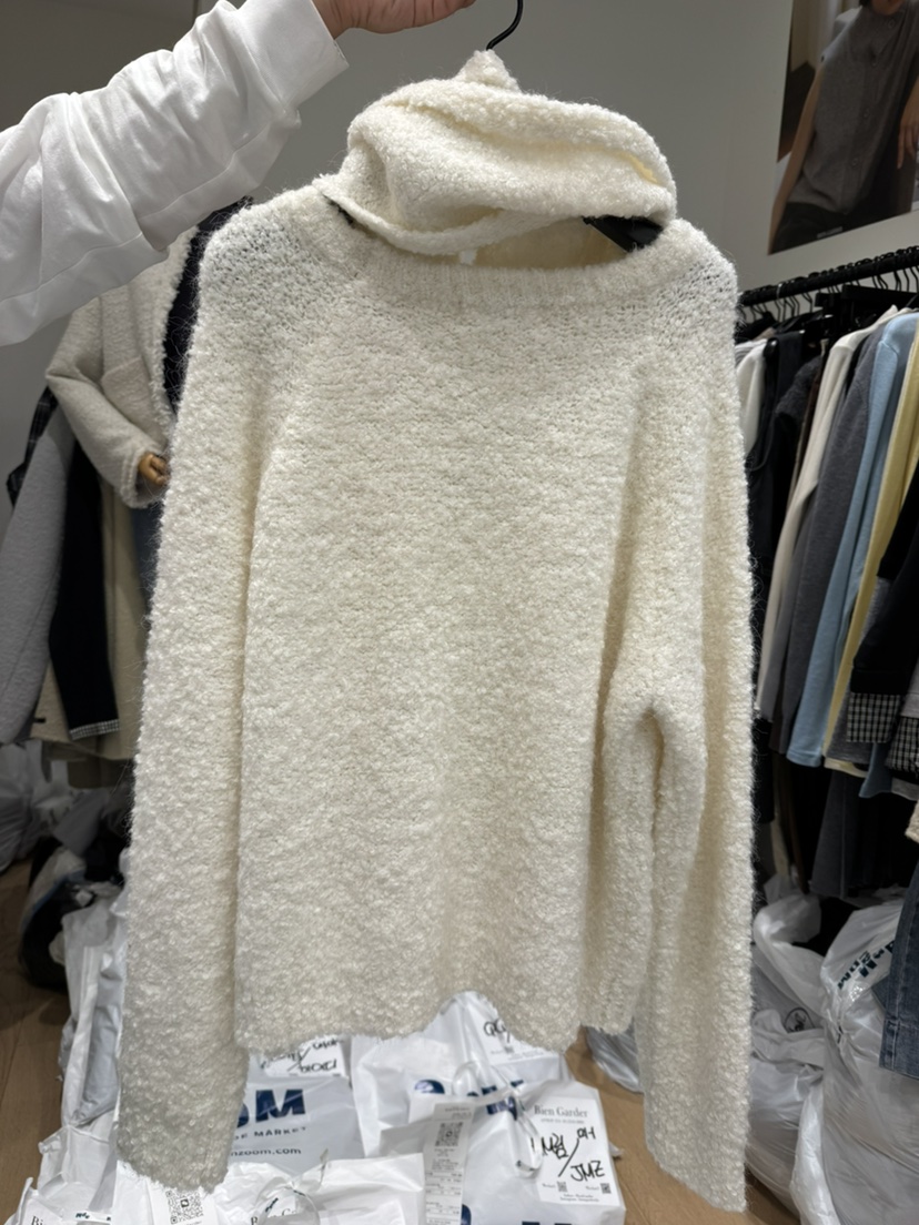 BIEN GARDER韓國直郵㊣女裝新款人氣職業針織衫含圍巾羊毛BIEN GARDER針織衫