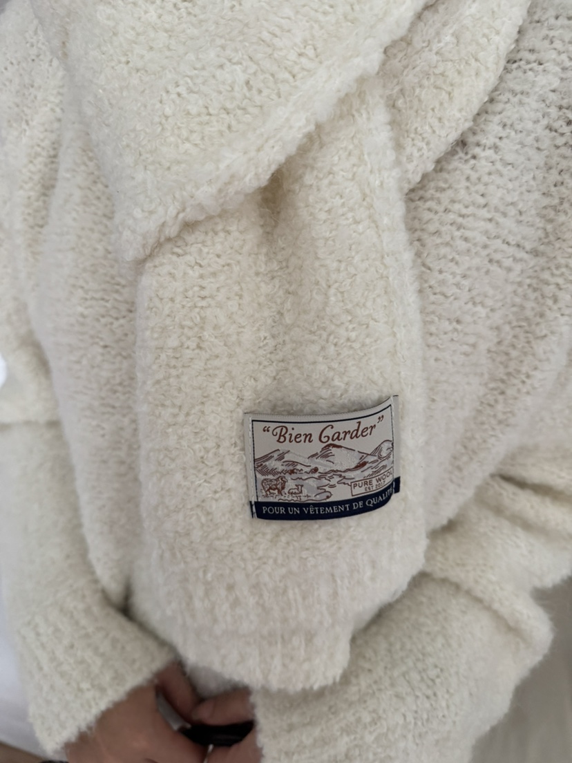 BIEN GARDER韓國直郵㊣女裝新款人氣職業針織衫含圍巾羊毛BIEN GARDER針織衫