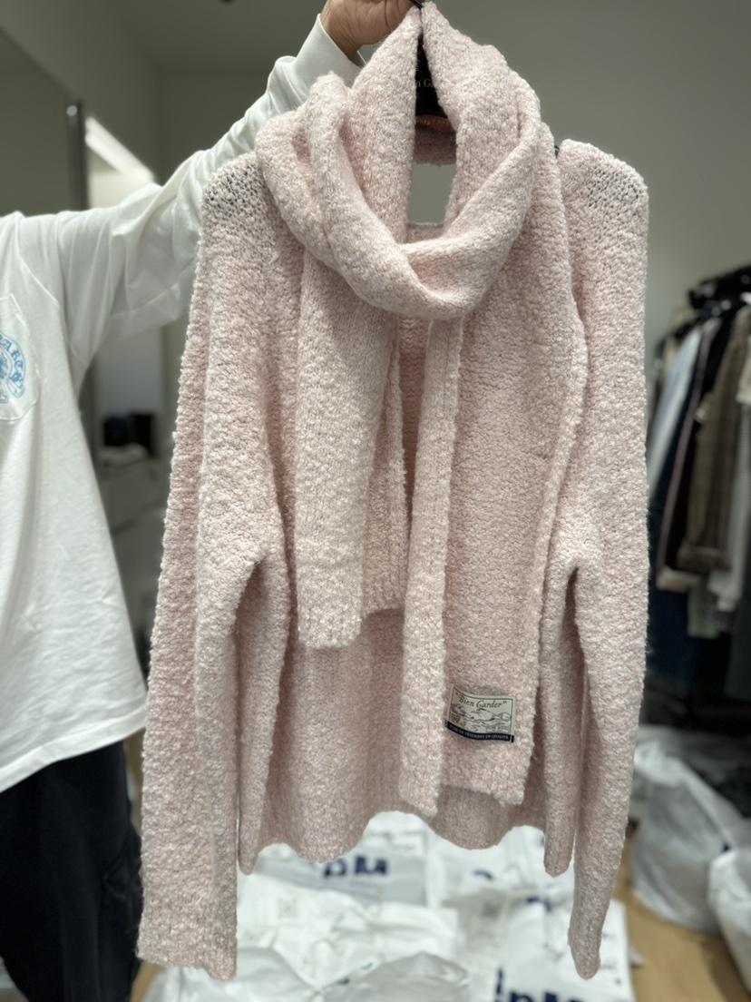 BIEN GARDER韓國直郵㊣女裝新款人氣職業針織衫含圍巾羊毛BIEN GARDER針織衫