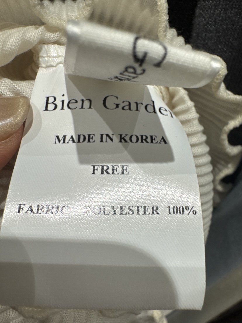 BIEN GARDER東大門㊣實拍女士新款推薦人氣長袖T恤柔軟褶皺BIEN GARDER長袖T恤