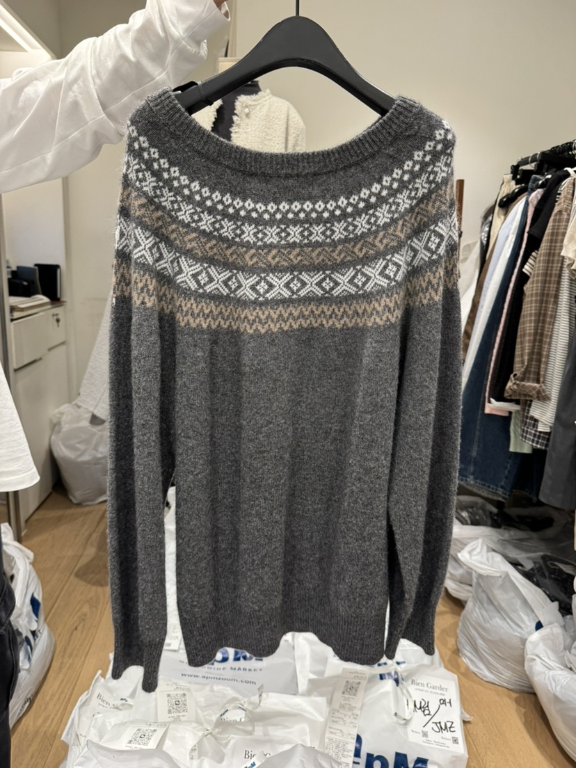 BIEN GARDER東大門㊣代購女士新款熱賣職業25秋冬針織衫浣熊BIEN GARDER針織衫