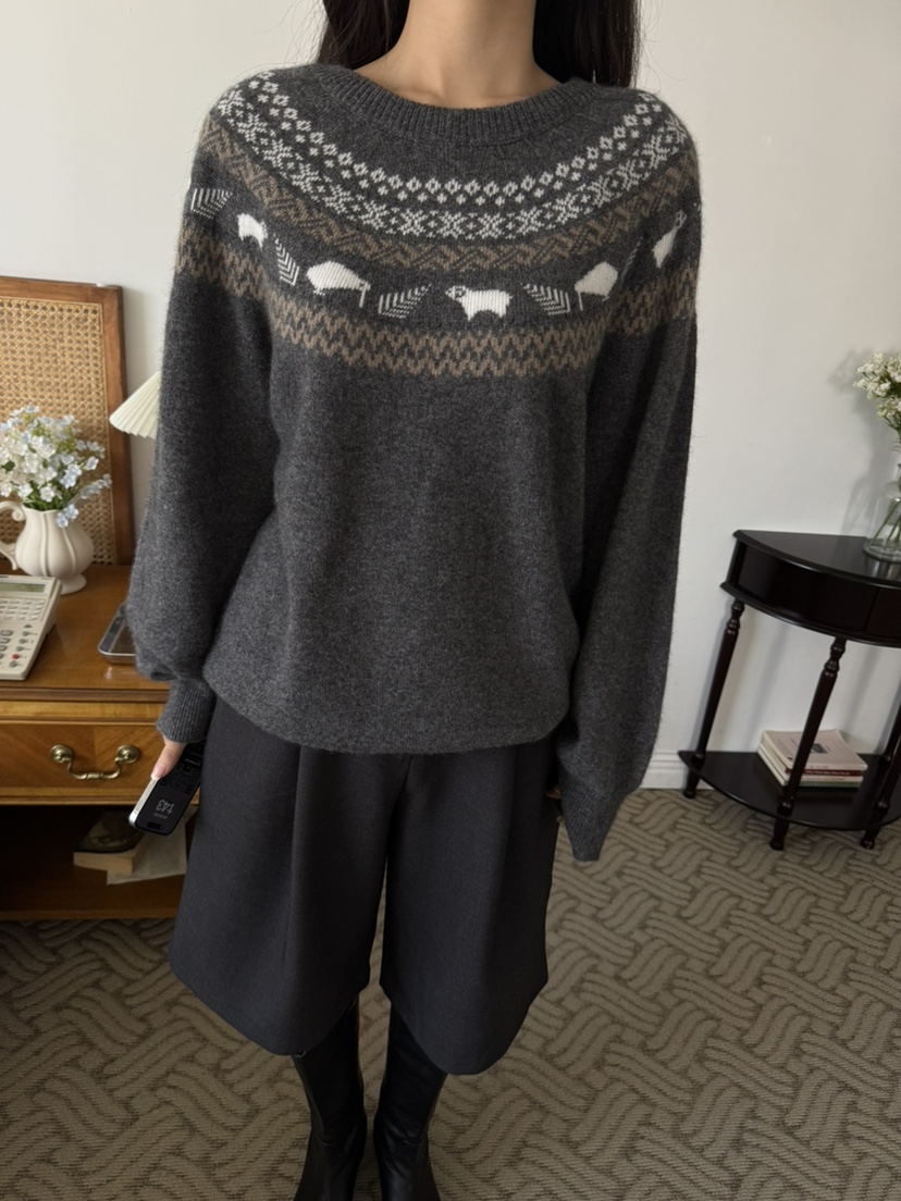 BIEN GARDER東大門㊣代購女士新款熱賣職業25秋冬針織衫浣熊BIEN GARDER針織衫