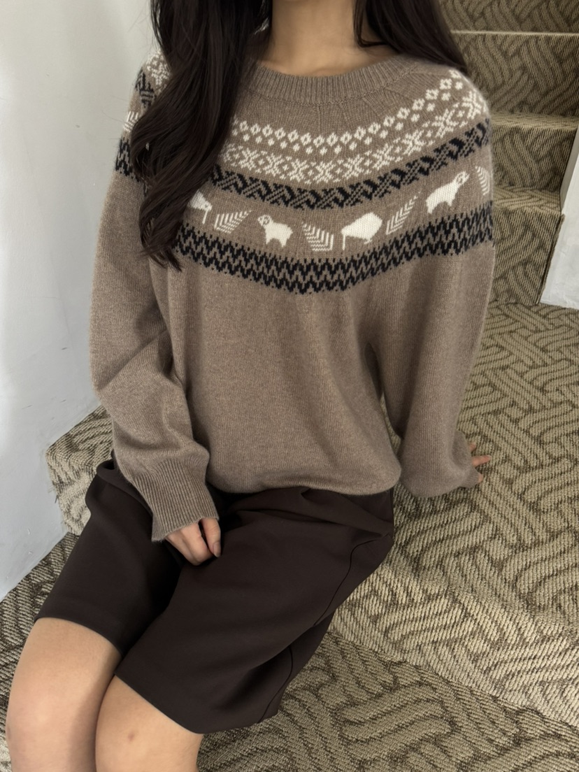 BIEN GARDER東大門㊣代購女士新款熱賣職業25秋冬針織衫浣熊BIEN GARDER針織衫