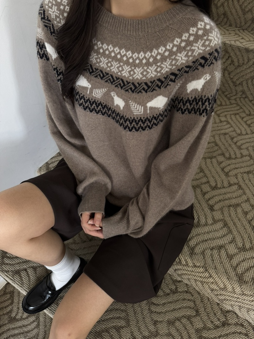 BIEN GARDER東大門㊣代購女士新款熱賣職業25秋冬針織衫浣熊BIEN GARDER針織衫