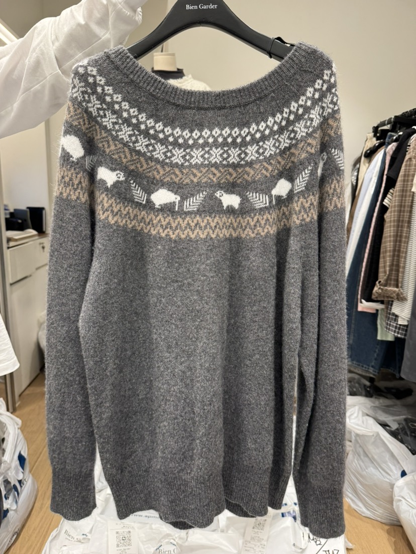 BIEN GARDER東大門㊣代購女士新款熱賣職業25秋冬針織衫浣熊BIEN GARDER針織衫