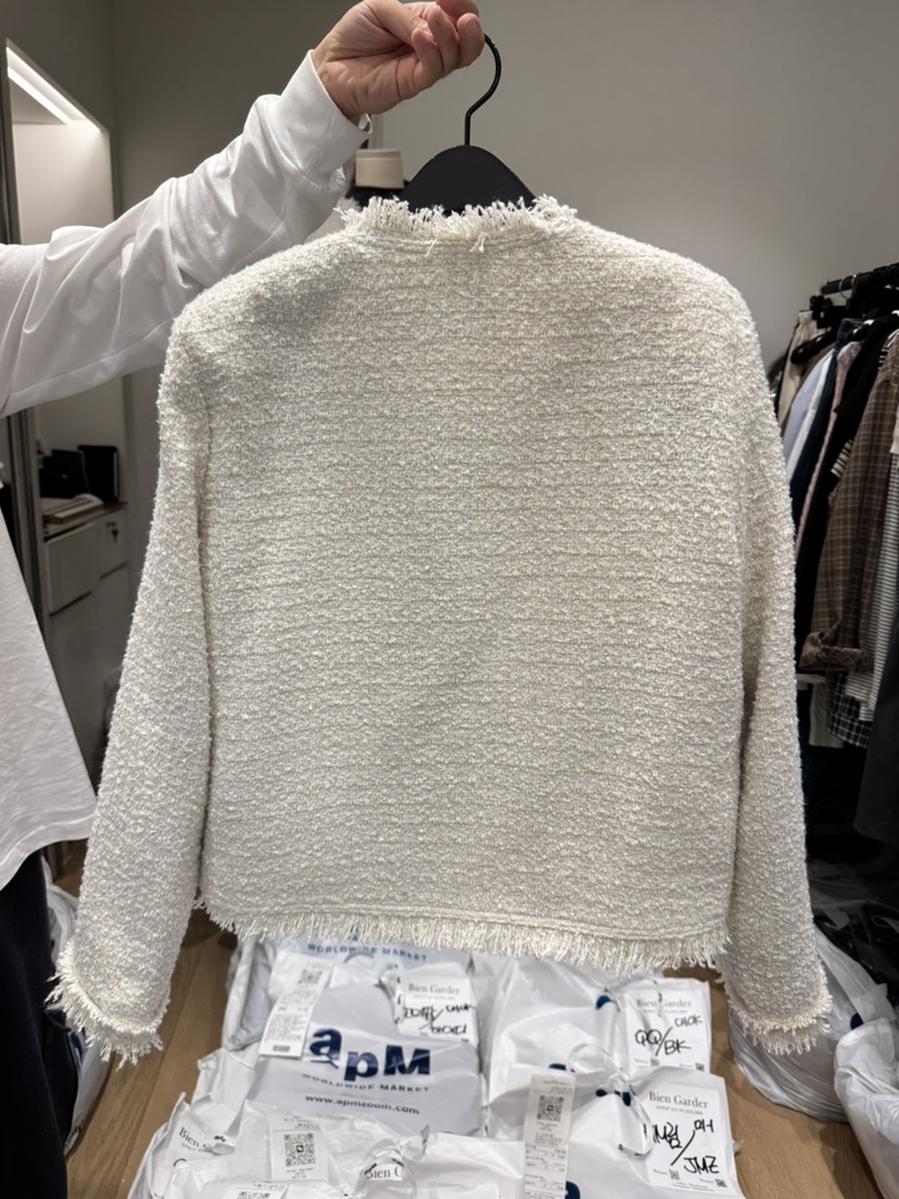 BIEN GARDER東大門㊣實拍女裝新款25秋冬熱賣休閑夾克花呢BIEN GARDER夾克