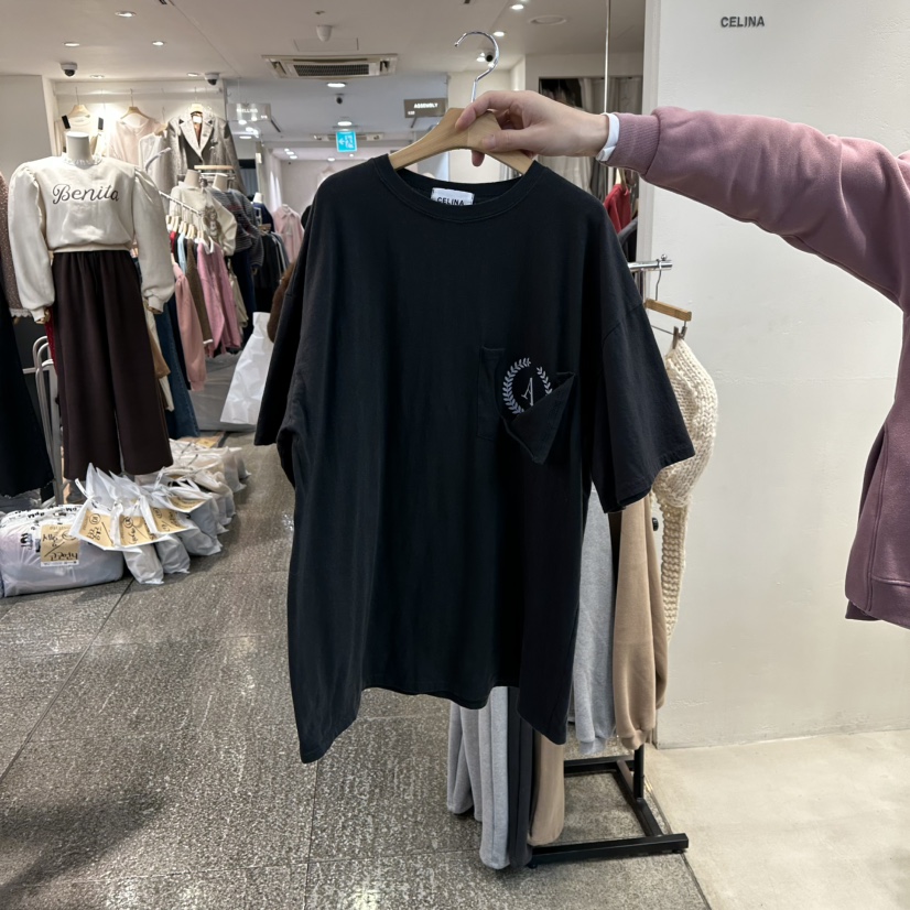 CELINA韓國直郵㊣女士新品25秋冬熱賣休閑真品人氣推薦職業T恤CELI_NAT恤圖色2