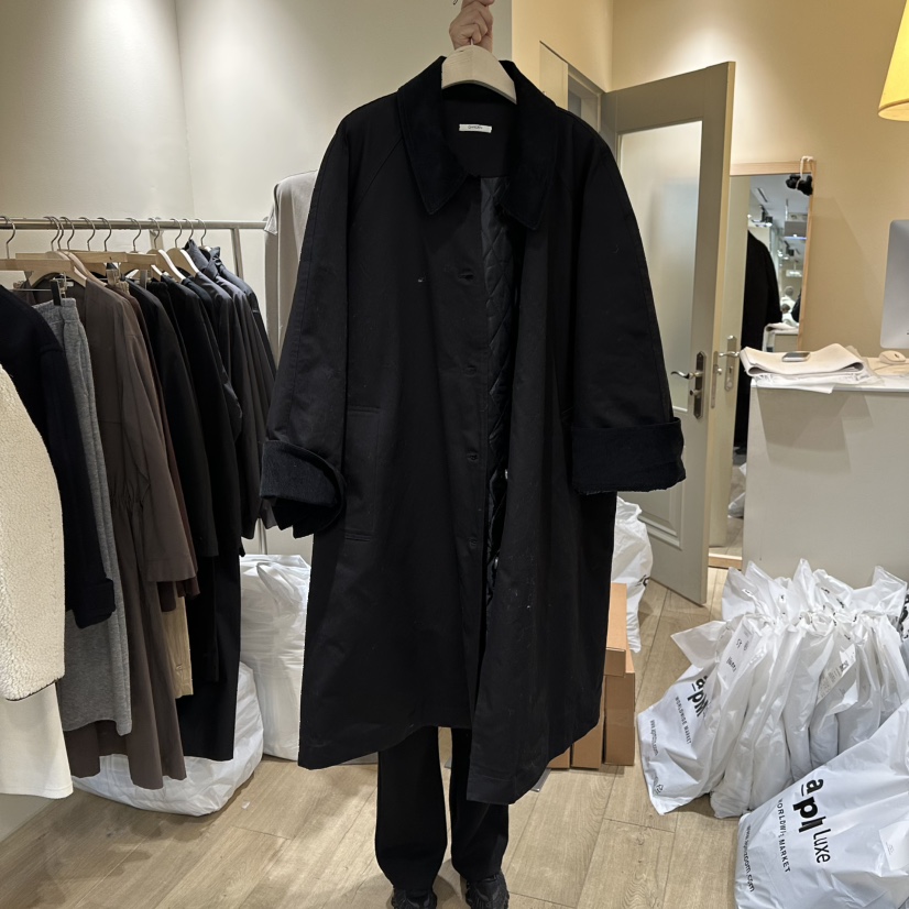 GARDEN韓國代購㊣女裝新款人氣25秋冬熱賣時尚中長款大衣絎縫GARDEN中長款大衣圖色2