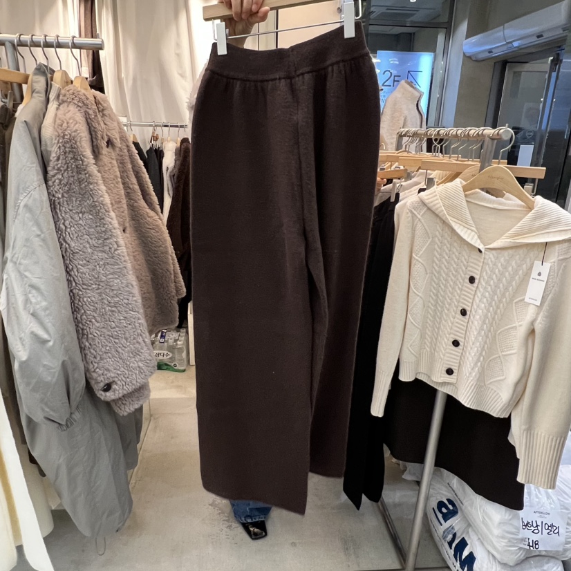 AFTERGLOW韓國直郵㊣女裝新款真品時尚職業人氣休閑褲針織褲AFTERGLOW休閑褲