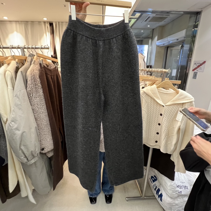 AFTERGLOW韓國直郵㊣女裝新款真品時尚職業人氣休閑褲針織褲AFTERGLOW休閑褲圖色4