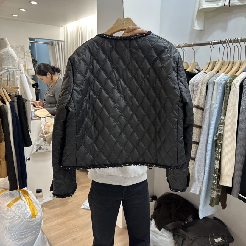 ABLESTUDIO韓國代購㊣女裝新款休閑時尚25秋冬人氣夾克絎縫ABLESTUDIO夾克