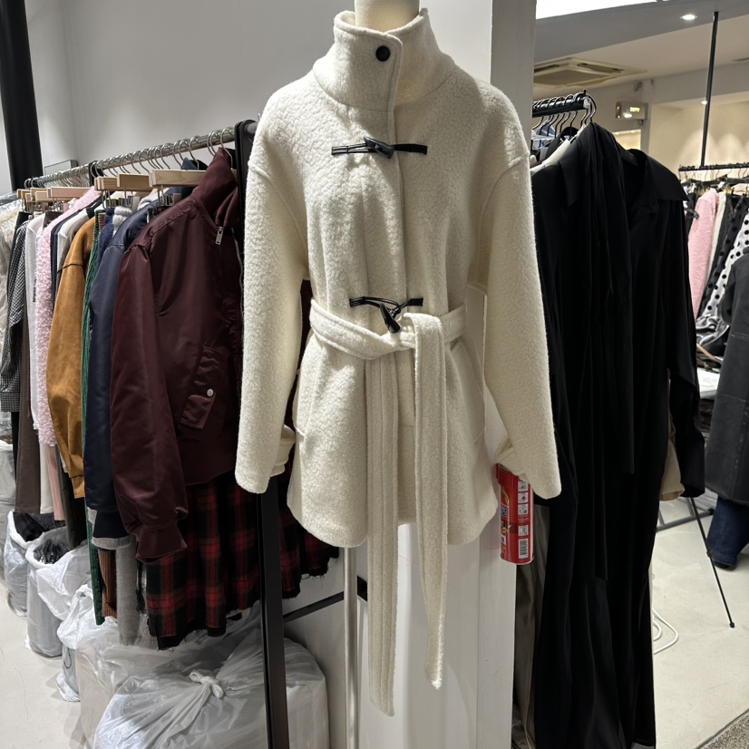 GREEK東大門㊣代購女裝新款真品推薦25秋冬人氣短款大衣含腰帶GREEK短款大衣