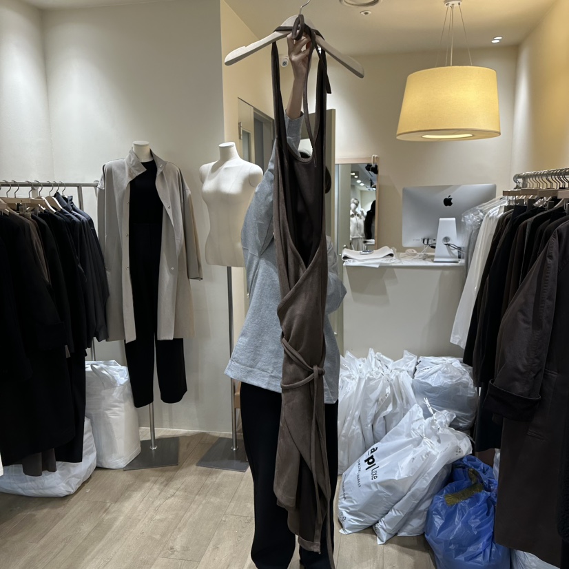 GARDEN東大門㊣代購女裝新品職業休閑25秋冬人氣連衣裙絨面革GARDEN連衣裙